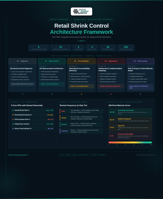 Apparel Retail Shrink Control Architecture: 5-Pillar Framework - Shrink Control Systems